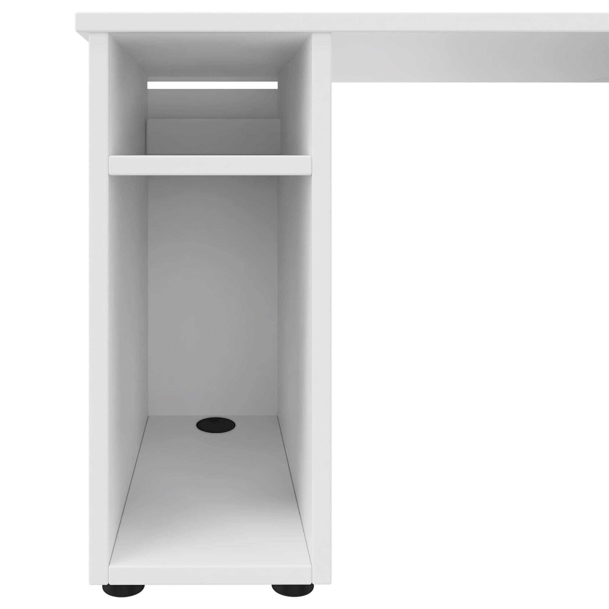 AIR Schreibtisch | 1600 - 1800 mm, Rechnerfach, Weiss