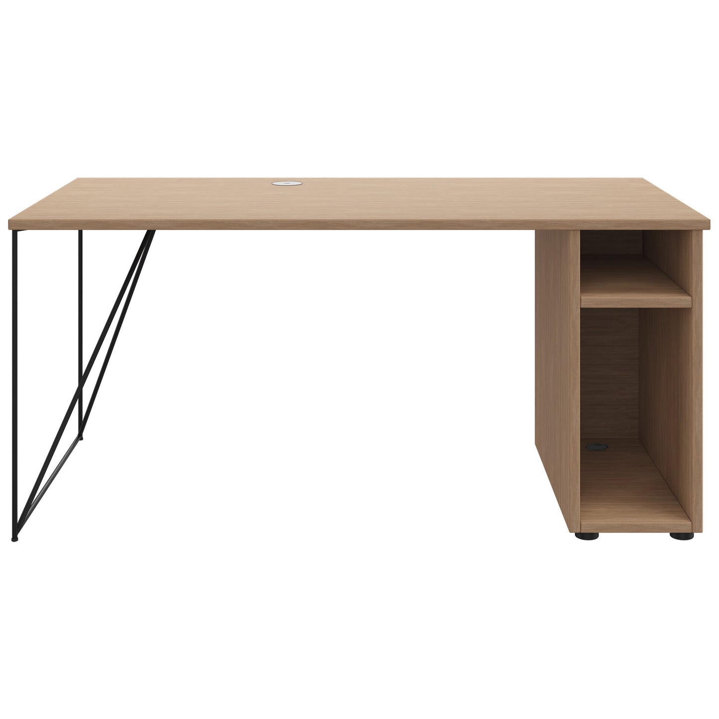 AIR desk | 1600 - 1800 mm, computer compartment, amber oak