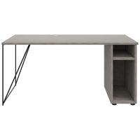 Bureau AIR | 1600 - 1800 mm, compartiment ordinateur, chêne du nord gris