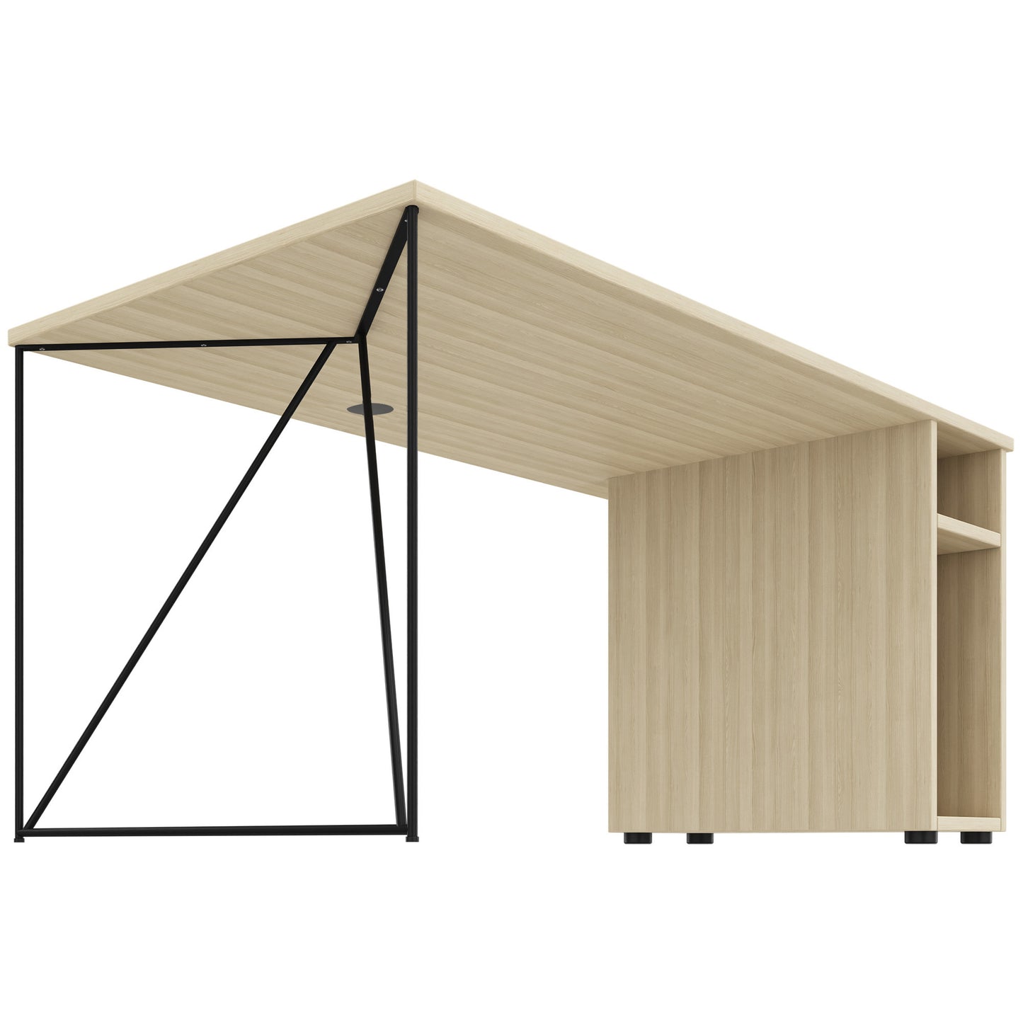 AIR Bureau | 1600 - 1800 mm, compartiment informatique, cendres de sable