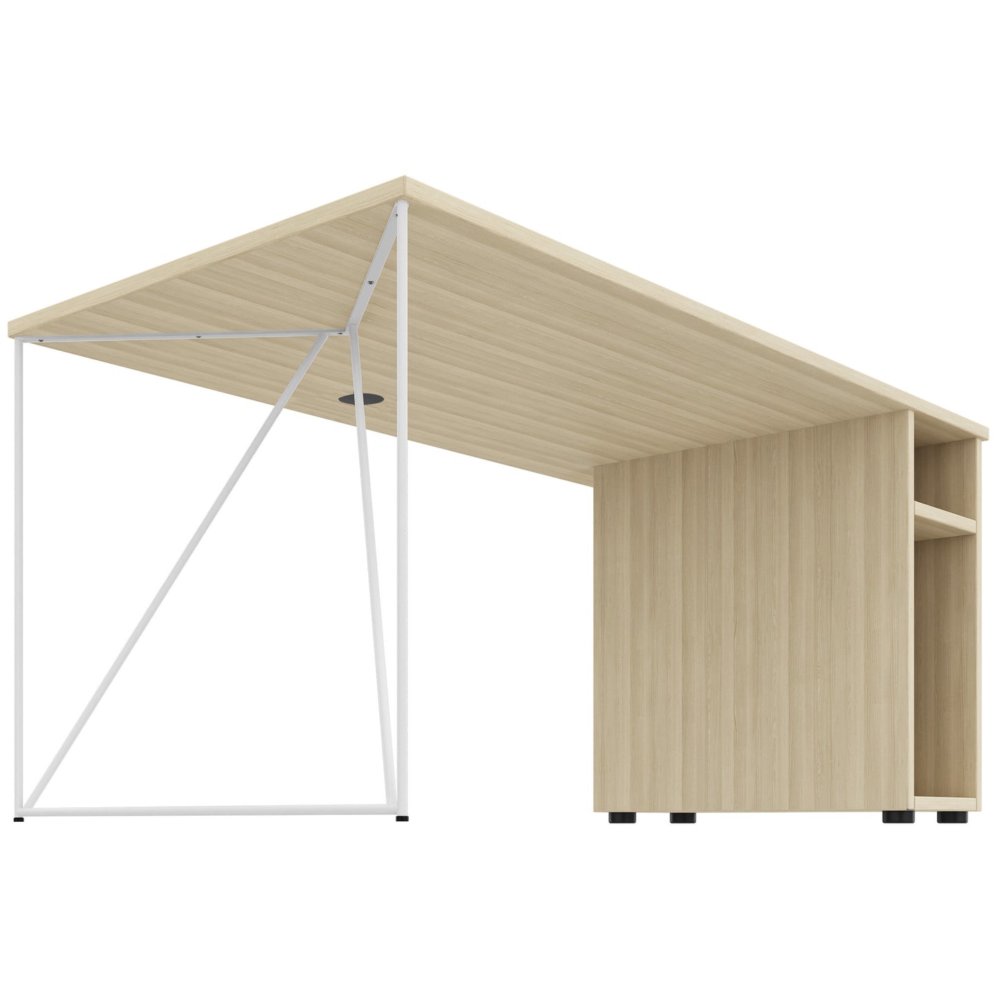 AIR Bureau | 1600 - 1800 mm, compartiment informatique, cendres de sable