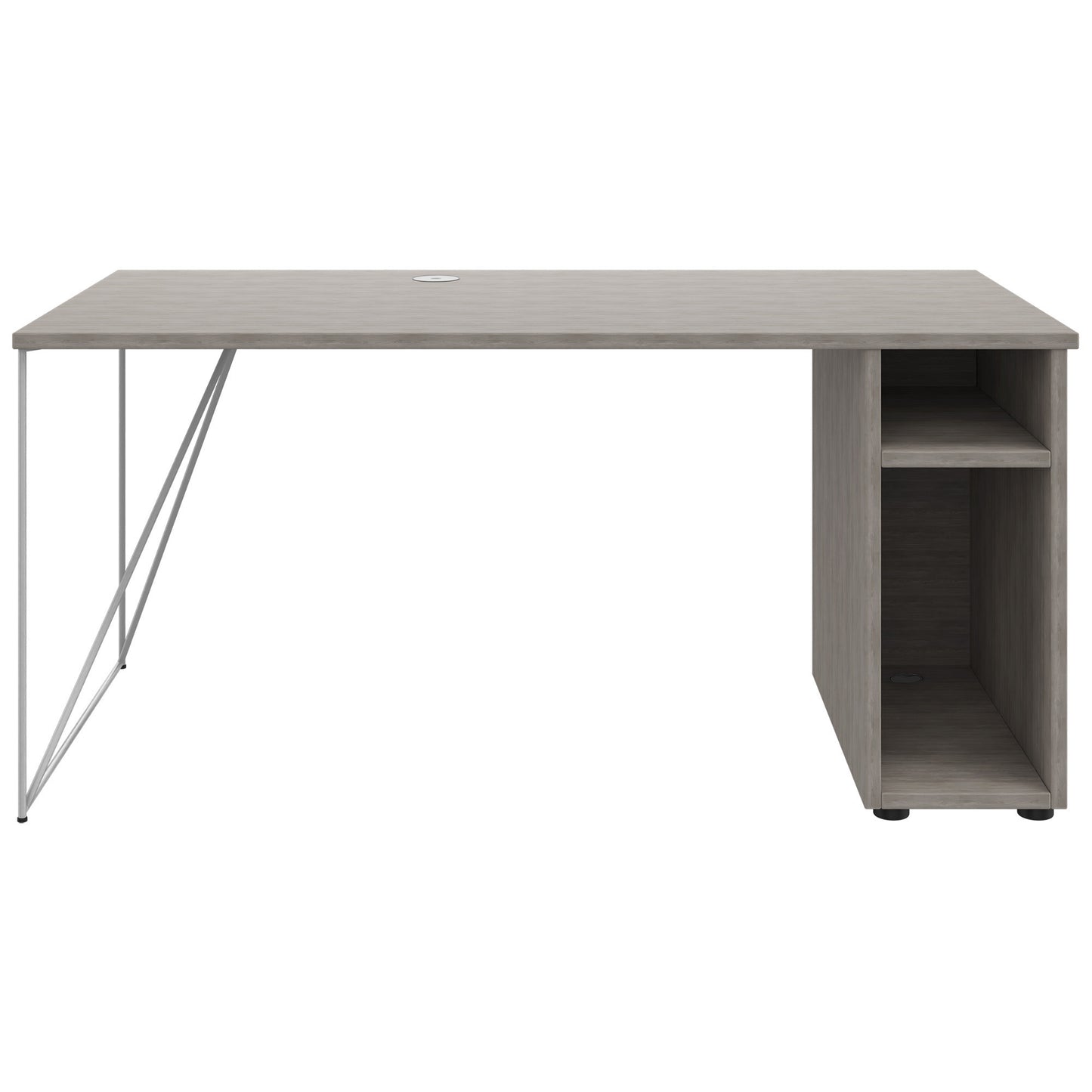 AIR Scrivania | 1600 - 1800 mm, compartimento per computer, grigio di quercia nord