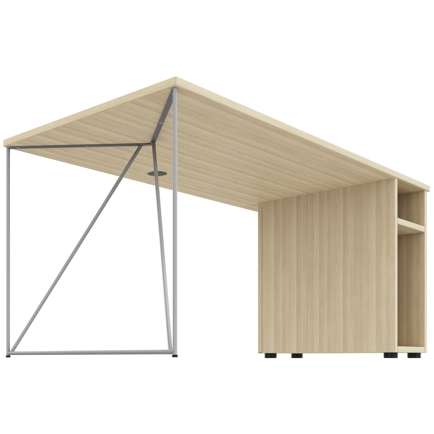 AIR Bureau | 1600 - 1800 mm, compartiment informatique, cendres de sable