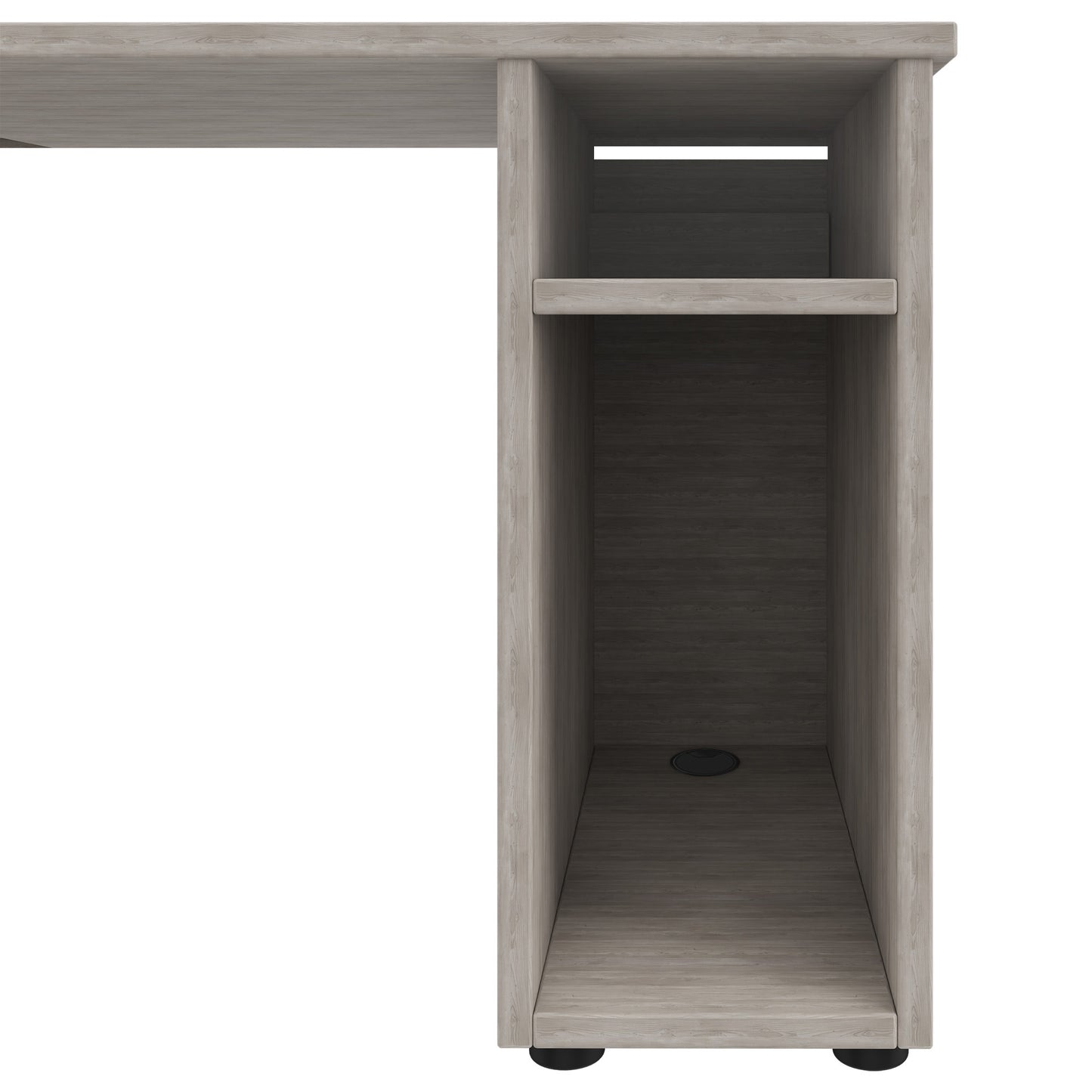 Bureau AIR | 1600 - 1800 mm, compartiment ordinateur, chêne du nord gris