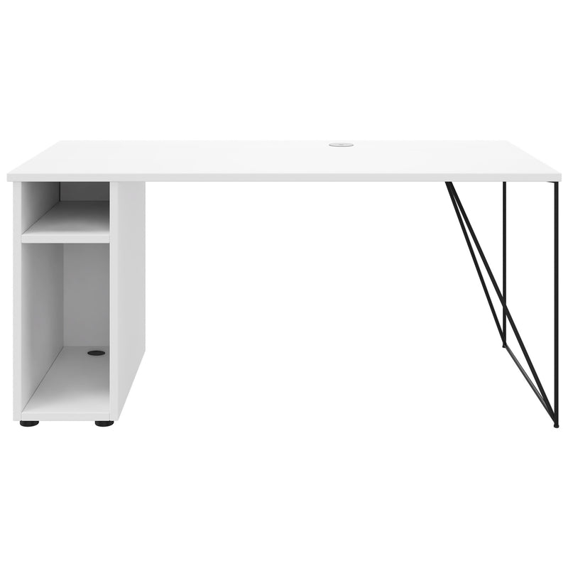 AIR Scrivania | 1600 - 1800 mm, vano per computer, bianco  - 4 Main Image