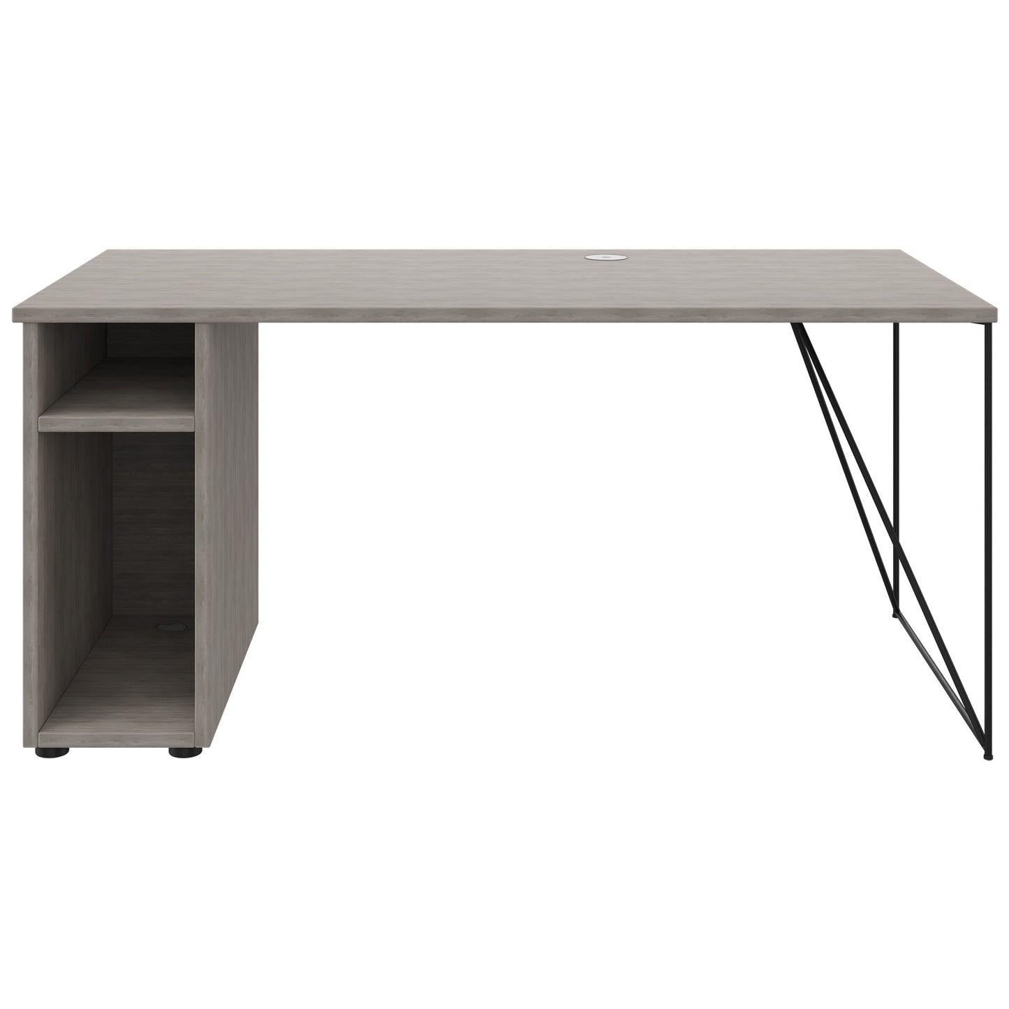 AIR Scrivania | 1600 - 1800 mm, compartimento per computer, grigio di quercia nord