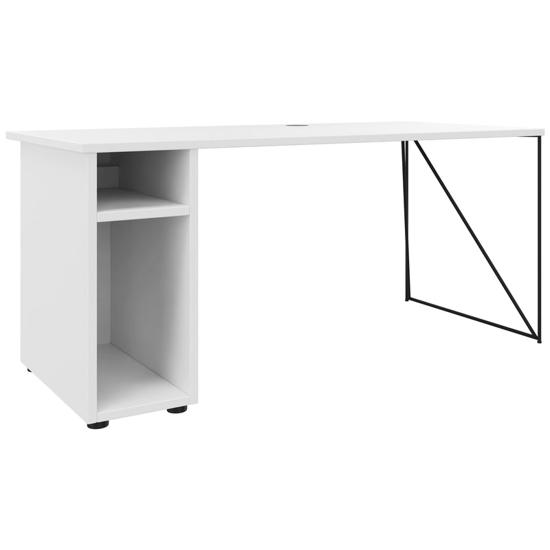 AIR Scrivania | 1600 - 1800 mm, vano per computer, bianco  - 3 Main Image