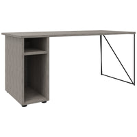 Bureau AIR | 1600 - 1800 mm, compartiment ordinateur, chêne du nord gris