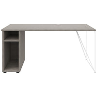 Bureau AIR | 1600 - 1800 mm, compartiment ordinateur, chêne du nord gris