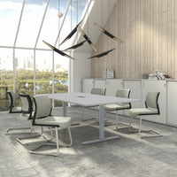 T-EASY Tabella della conferenza | 2400 x 1200 mm (10-12 persone), grigio elettrificato, perla
