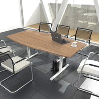 T-EASY conference table | 1800 x 1000 mm (6 - 8 people), boat shape, amber oak