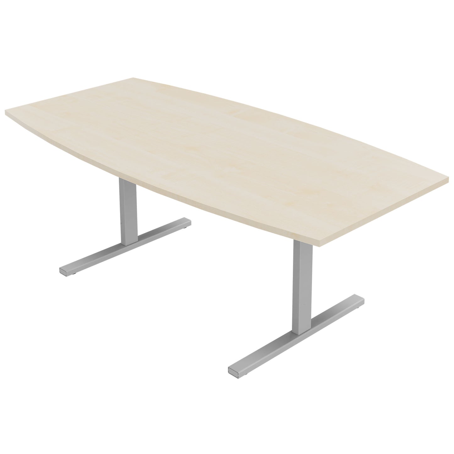 T-EASY conference table | 2000 x 1000 mm (6 - 8 people), boat shape, maple