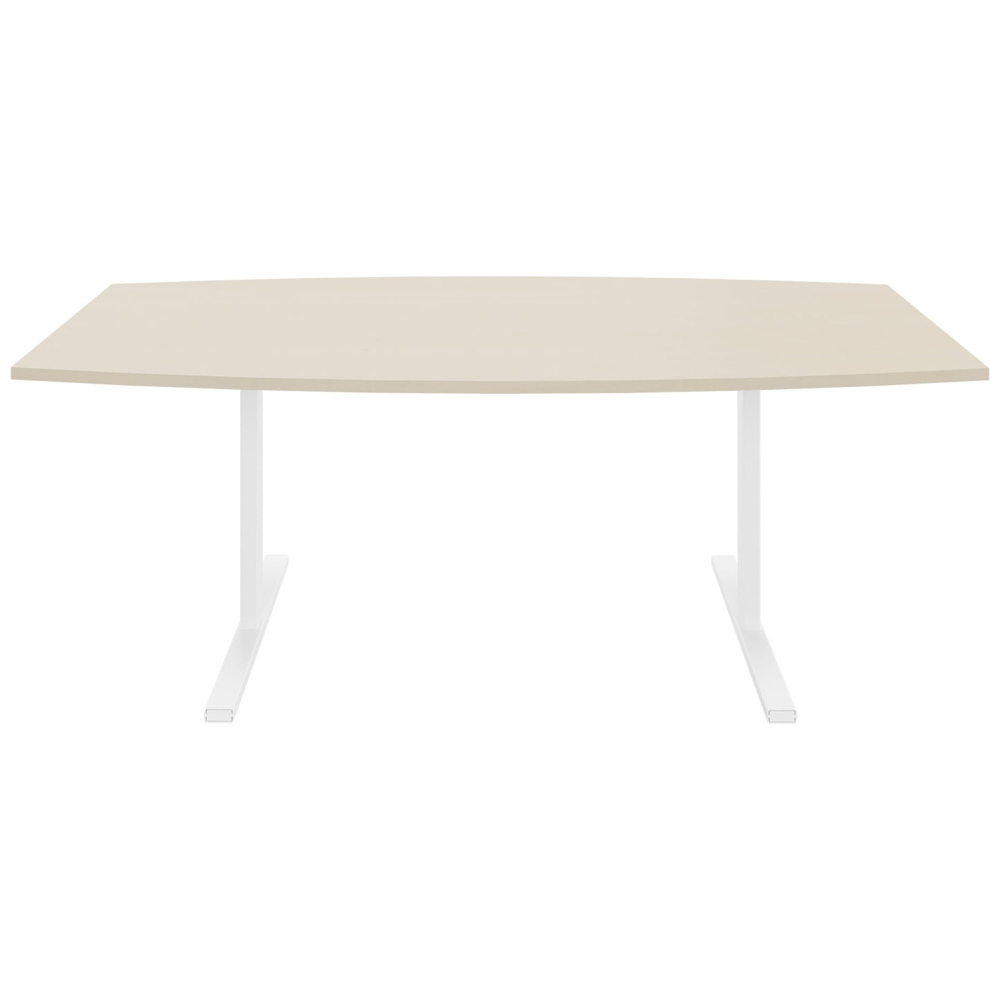 T-EASY conference table | 2000 x 1000 mm (6 - 8 people), boat shape, maple