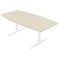 T-EASY conference table | 2000 x 1000 mm (6 - 8 people), boat shape, maple