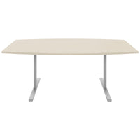 T-EASY conference table | 2000 x 1000 mm (6 - 8 people), boat shape, maple