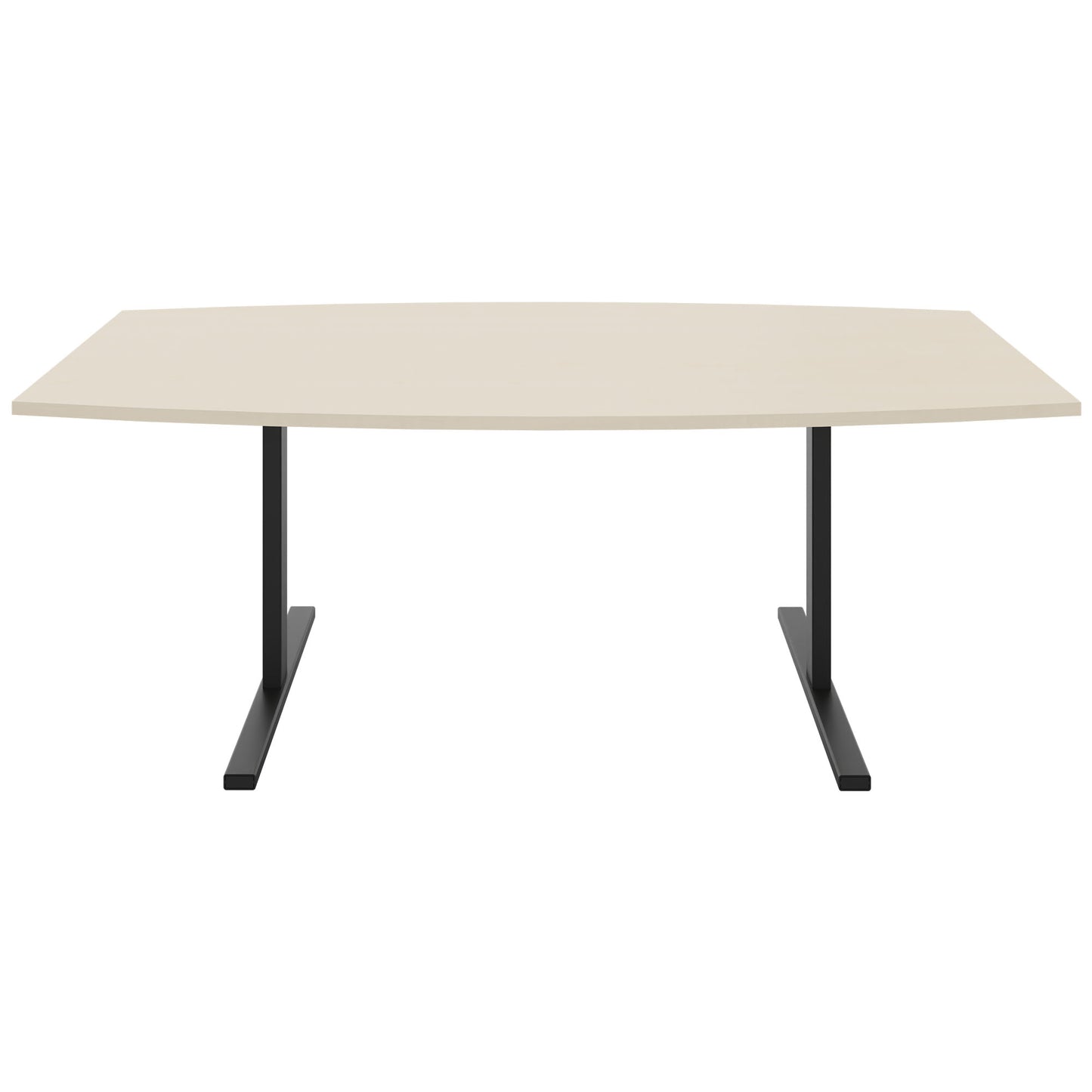 T-EASY conference table | 2000 x 1000 mm (6 - 8 people), boat shape, maple