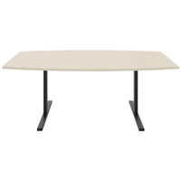 T-EASY conference table | 2000 x 1000 mm (6 - 8 people), boat shape, maple