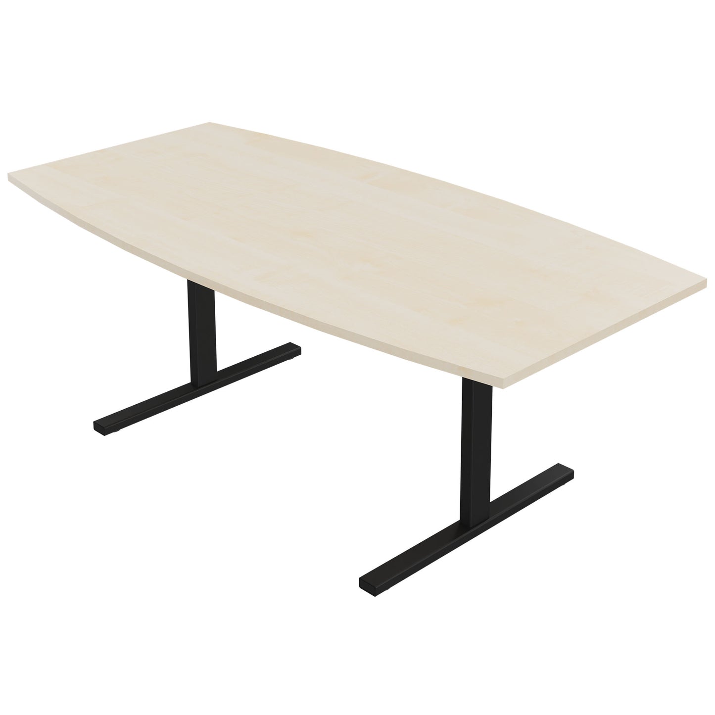 T-EASY conference table | 2000 x 1000 mm (6 - 8 people), boat shape, maple