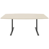 T-EASY conference table | 2000 x 1000 mm (6 - 8 people), boat shape, maple