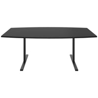 T-EASY conference table | 2000 x 1000 mm (6 - 8 people), boat shape, anthracite