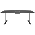 T-EASY Konferenztisch | 2400 x 1200 mm (6 - 10 Personen), Bootsform, elektrifiziert, Anthrazit - 3 Thumbnail Image