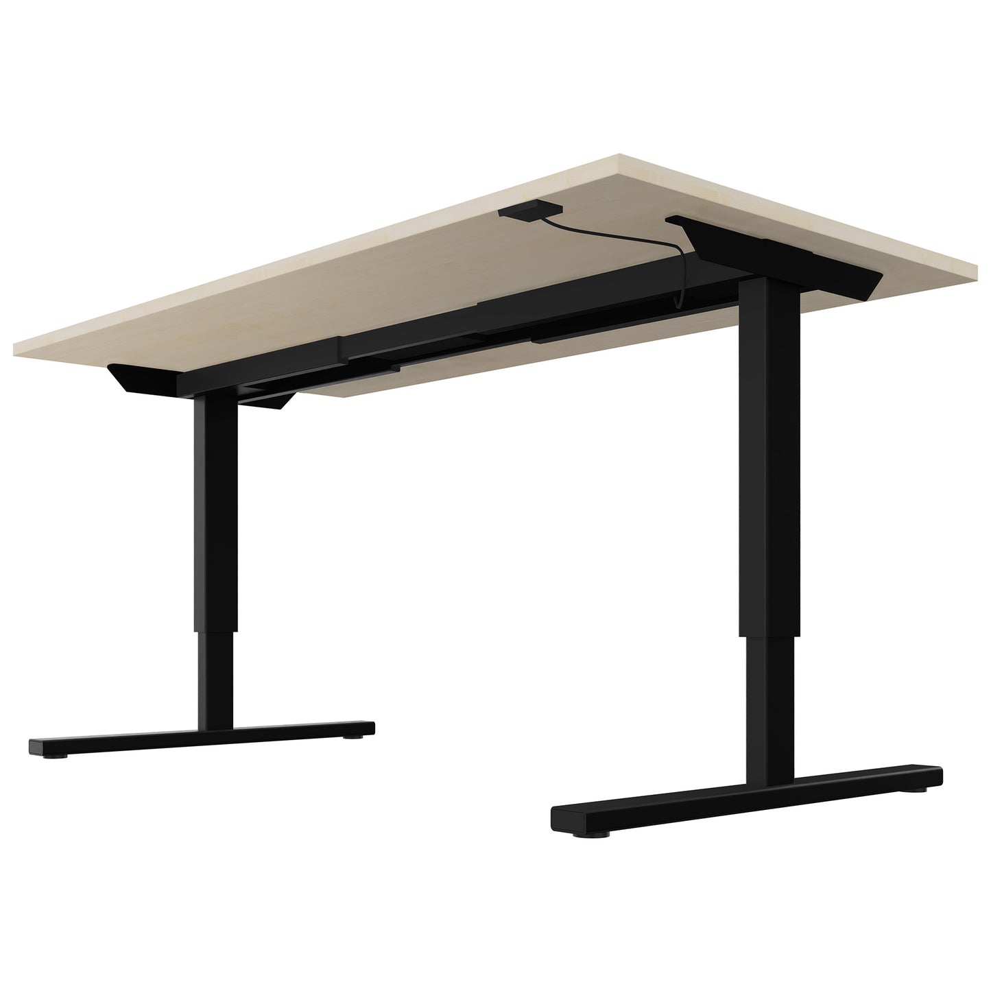 EASY 2-motor desk | 1200 - 1800 mm, electrically height adjustable, maple