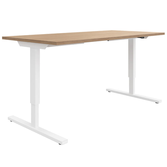 EASY 2-motor desk | 1200 - 1800 mm, electrically height adjustable, amber oak