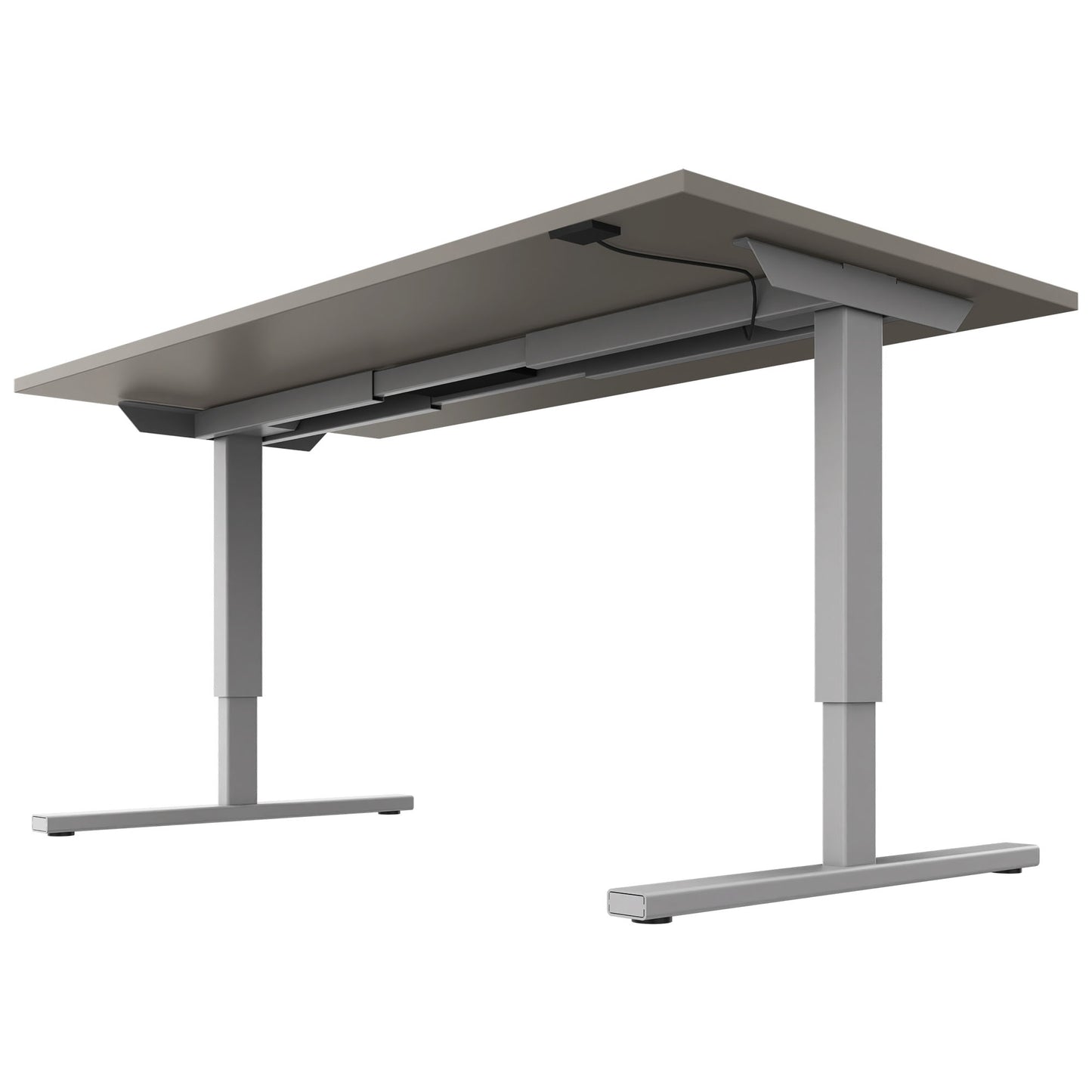 Bureau EASY à 2 moteurs | 1200 - 1800 mm, réglable en hauteur électriquement, gris Cubanit