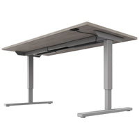 EASY 2-motor desk | 1200 - 1800 mm, electrically height adjustable, gray northern oak