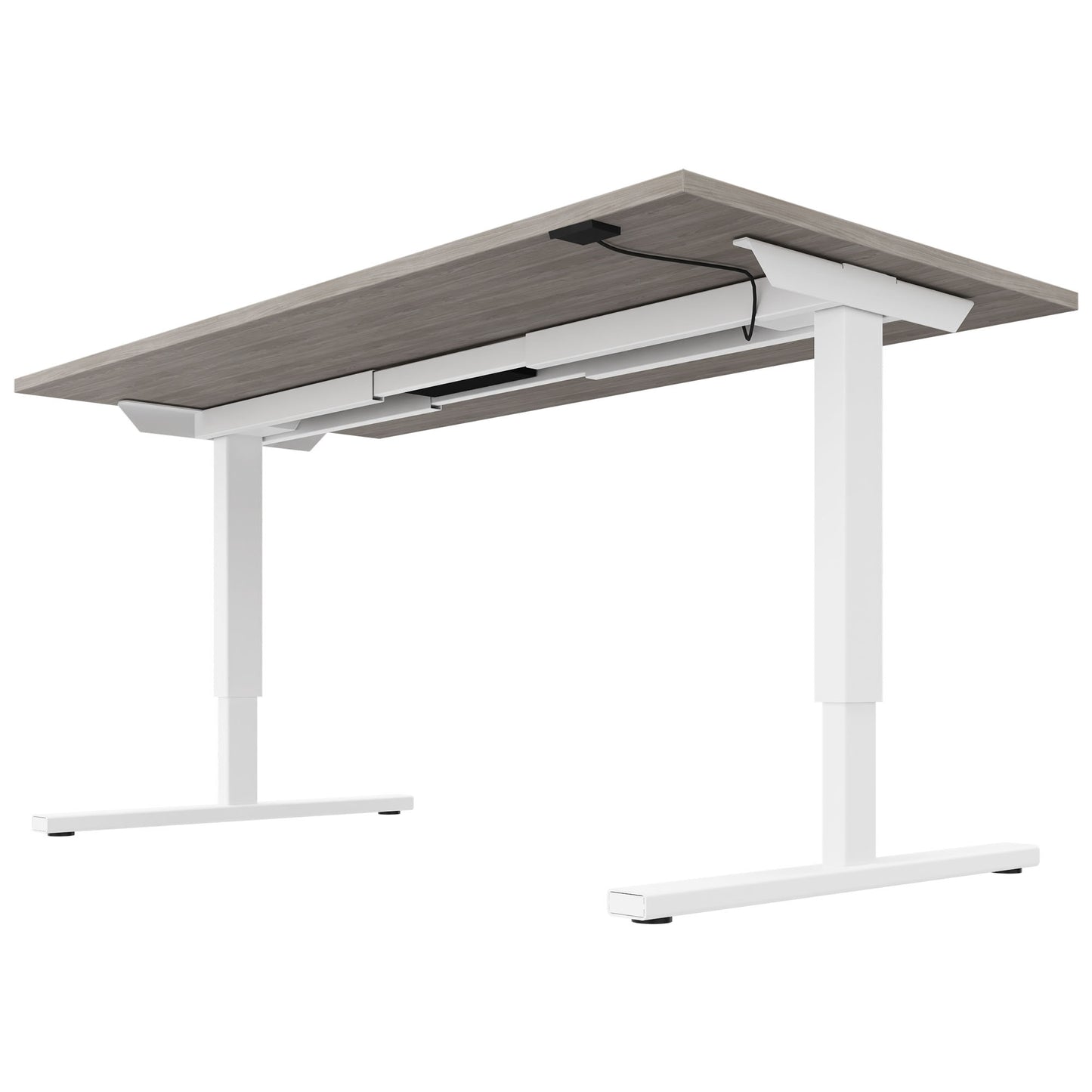 EASY 2-motor desk | 1200 - 1800 mm, electrically height adjustable, gray northern oak