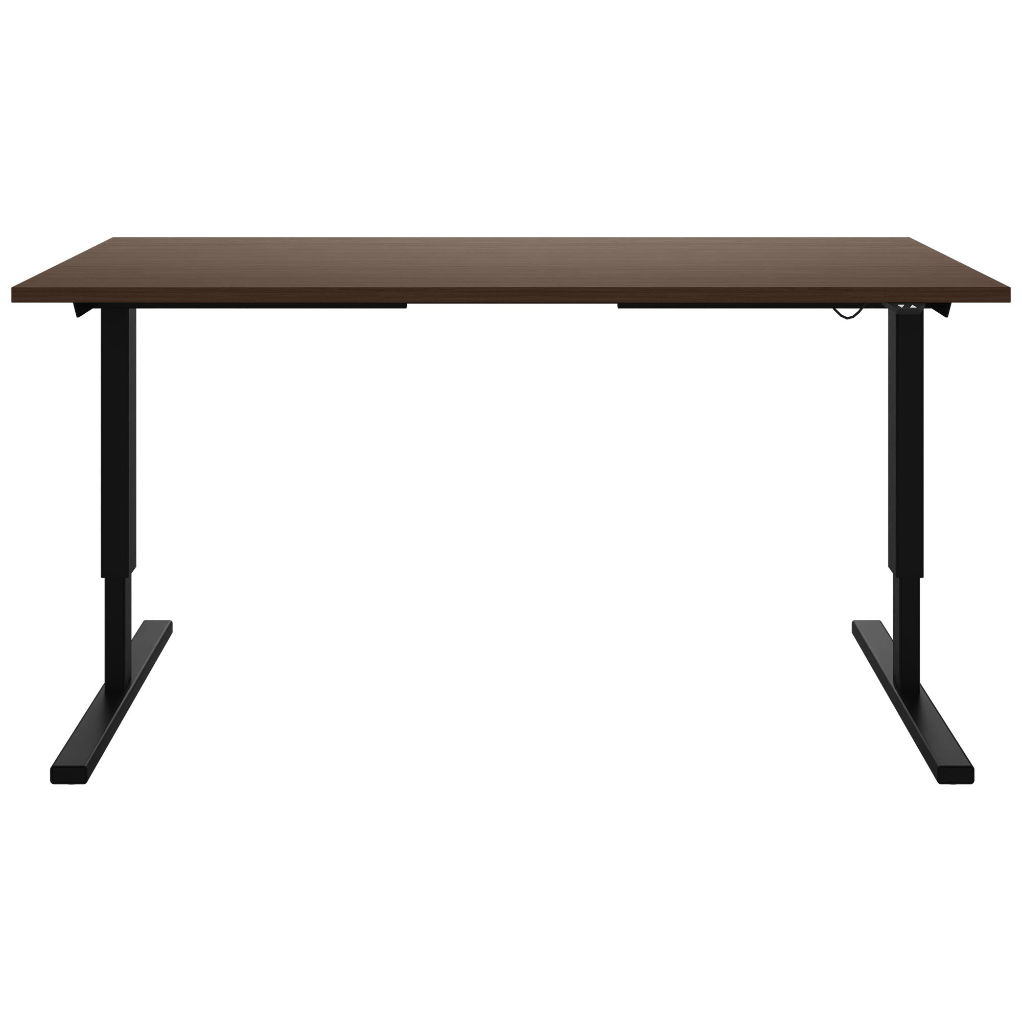 EASY 2-Motoren-Schreibtisch | 1200 - 1800 mm, elektrisch höhenverstellbar, Nussbaum