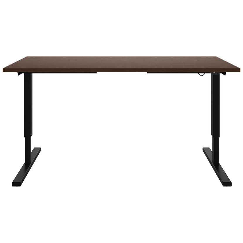 EASY 2-Motoren-Schreibtisch | 1200 - 1800 mm, elektrisch höhenverstellbar, Nussbaum