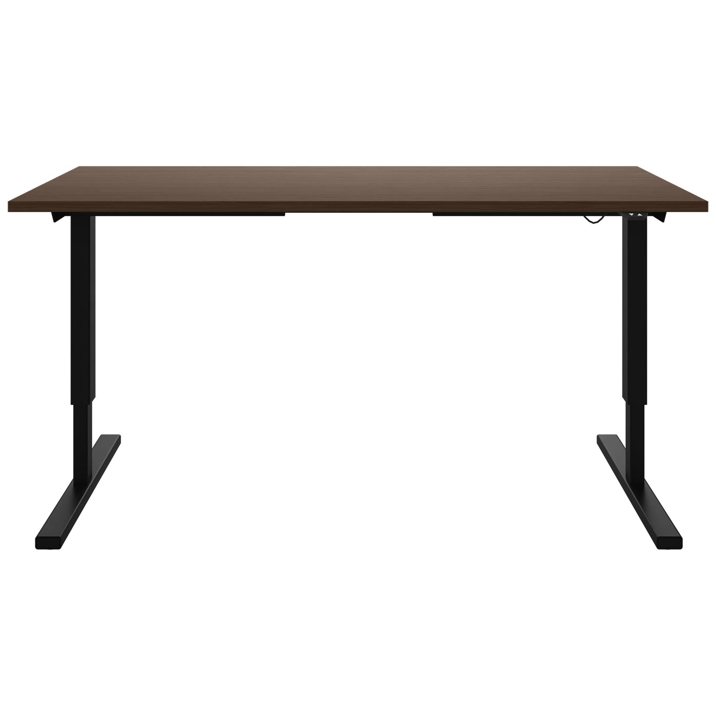 EASY 2-motor desk | 1200 - 1800 mm, electrically height adjustable, walnut