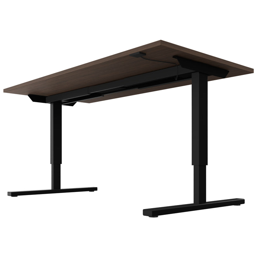 EASY 2-Motoren-Schreibtisch | 1200 - 1800 mm, elektrisch höhenverstellbar, Nussbaum