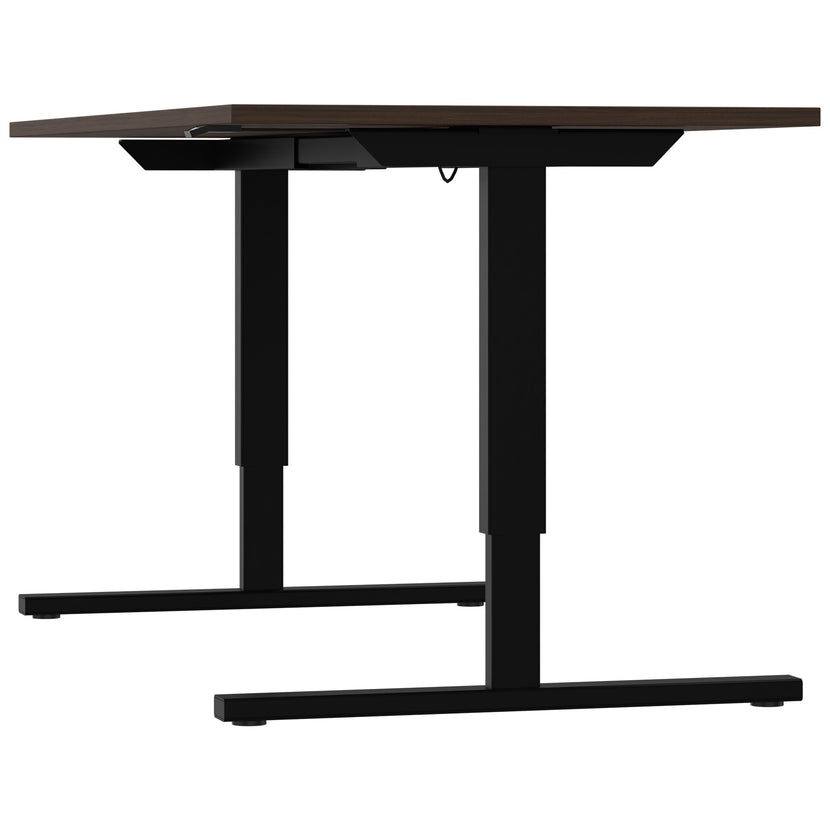EASY 2-Motoren-Schreibtisch | 1200 - 1800 mm, elektrisch höhenverstellbar, Nussbaum