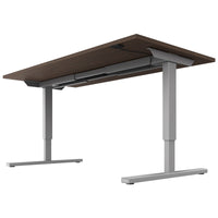 Bureau EASY à 2 moteurs | 1200 - 1800 mm, réglable en hauteur électriquement, noyer