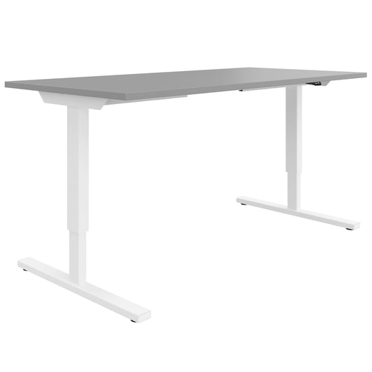 EASY 2-motor desk | 1200 - 1800 mm, electrically height adjustable, pearl gray