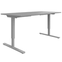 Bureau EASY à 2 moteurs | 1200 - 1800 mm, réglable en hauteur électriquement, gris perle