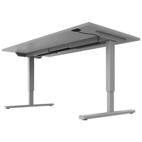 Bureau EASY à 2 moteurs | 1200 - 1800 mm, réglable en hauteur électriquement, gris perle