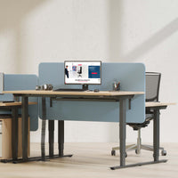 Bureau EASY à 2 moteurs | 1200 - 1800 mm, réglable en hauteur électriquement, gris perle