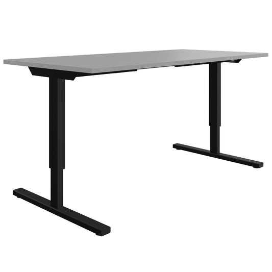 EASY 2-motor desk | 1200 - 1800 mm, electrically height adjustable, pearl gray