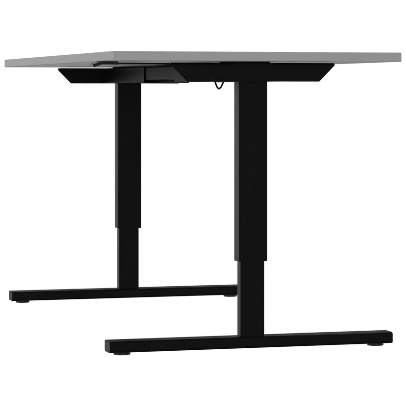 EASY 2-Motoren-Schreibtisch | 1200 - 1800 mm, elektrisch höhenverstellbar, Perlgrau