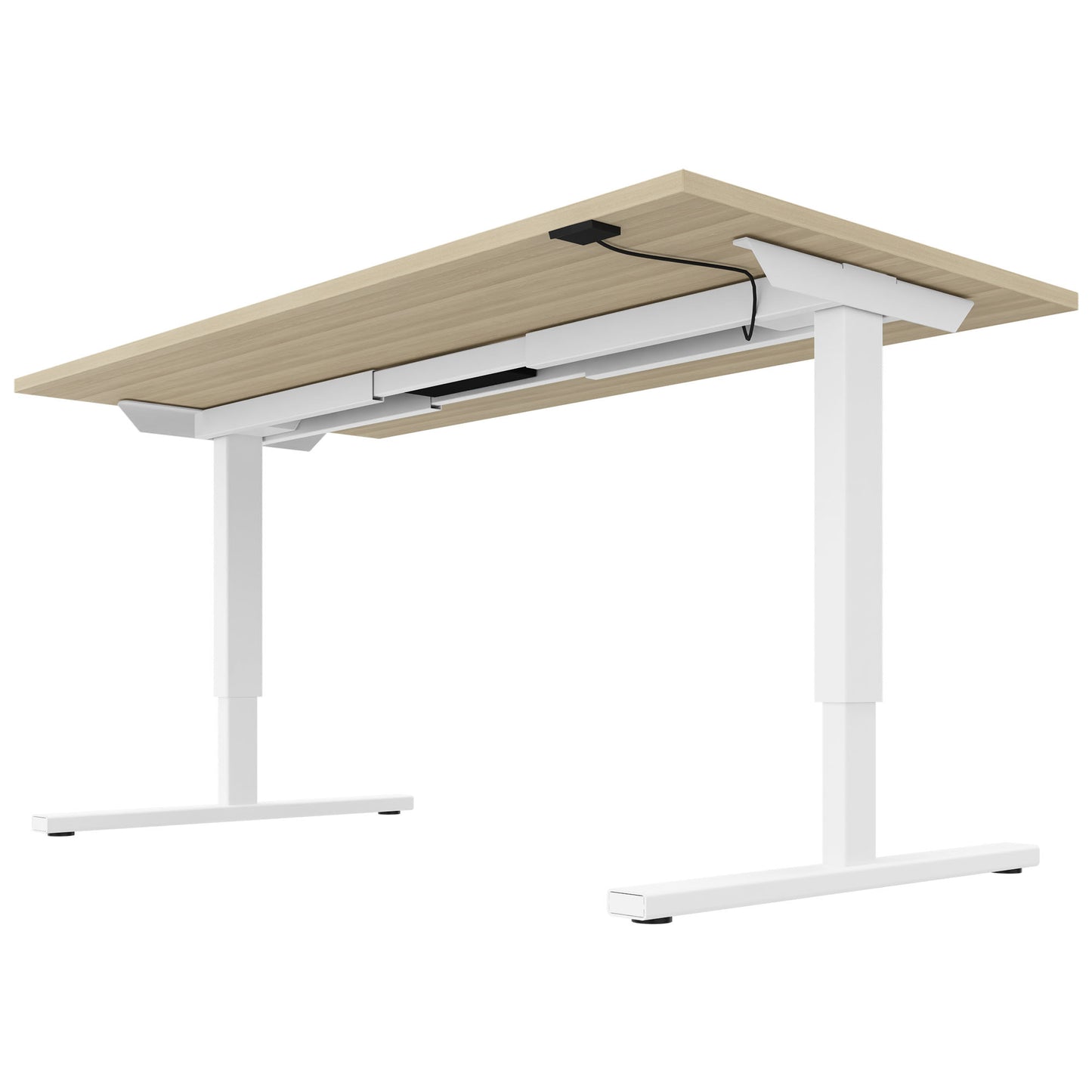 EASY 2-motor desk | 1200 - 1800 mm, electrically height adjustable, sand ash