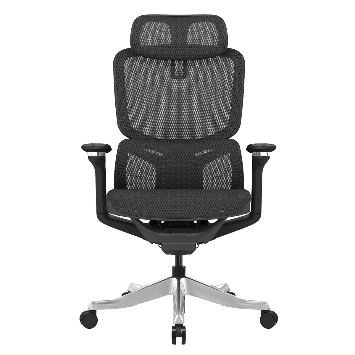 ERGO MOVE Bürodrehstuhl | Synchronmechanik, 4D-Armlehne, 3D-Kopfstütze, Schwarz - 3 Lightbox Main Image