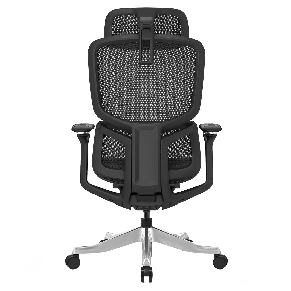 ERGO MOVE Bürodrehstuhl | Synchronmechanik, 4D-Armlehne, 3D-Kopfstütze, Schwarz - 6 Lightbox Main Image