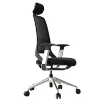 ERGOBACK Bürodrehstuhl | Kopfstütze, 4D-Armlehnen, Schwarz