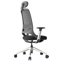 ERGOBACK Bürodrehstuhl | Kopfstütze, 4D-Armlehnen, Schwarz