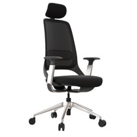 ERGOBACK Bürodrehstuhl | Kopfstütze, 4D-Armlehnen, Schwarz