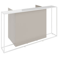 CANTO Empfangstheke | 2000 - 2400 mm, LED Beleuchtung wählbar, Beige