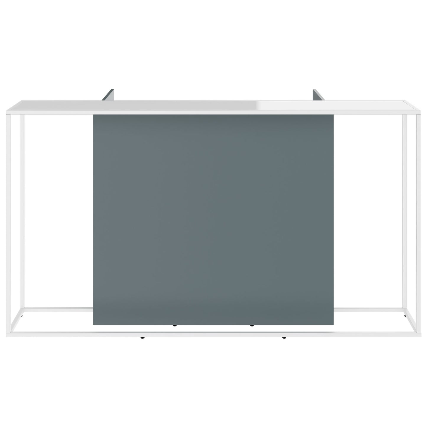 CANTO reception desk | 2000 - 2400 mm, LED lighting selectable, Norwegian green